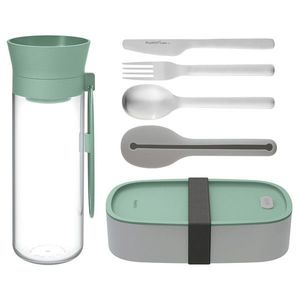 Set pentru pranz 3 piese BergHOFF, Leo Line, 500 ml, otel/plastic/silicon, verde imagine