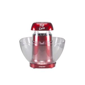 Aparat pentru popcorn Beper, 1200 W, 28.5x28.5x27 cm, ABS, rosu/transparent imagine