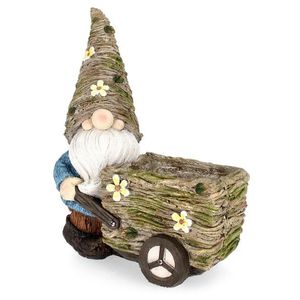 Ghiveci Hansel Gnome, Bizzotto, 37x20x47.5 cm, magneziu, maro imagine