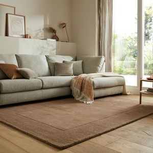 Covor Textured Border Brown, Flair Rugs, 120x170 cm, lana, maro imagine