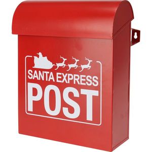 Cutie postala Santa Express Post v3, Excellent Houseware, 24x1x29 cm, fier, rosu imagine