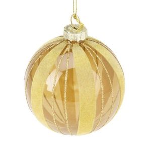 Glob Xmas Ball v2, Excellent Houseware, 8 cm, sticla, galben imagine