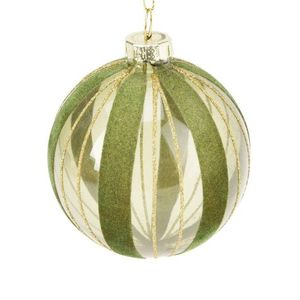 Glob Xmas Ball v4, Excellent Houseware, 8 cm, sticla, verde imagine