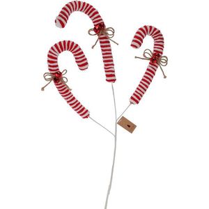 Decoratiune Candy Cane on Stick, Excellent Houseware, 23x3x63 cm, polistiren imagine