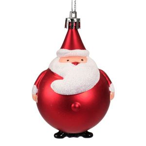 Glob Santa, Decoris, 5.5x8.5 cm, plastic, rosu mat imagine