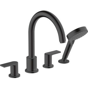 Baterie cu montaj pe cada Hansgrohe Vernis Blend cu 4 elemente negru mat imagine