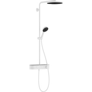 Coloana de dus Hansgrohe Pulsify S 260 1jet EcoSmart cu baterie termostatata ShowerTablet Select 400 alb mat imagine