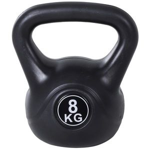 HOMCOM Kettlebell 8 kg, Ganteră pentru Antrenament de Forță și Fitness, 22x17x24 cm, Negru | Aosom Romania imagine