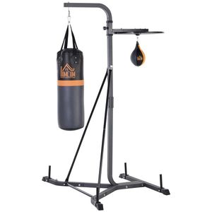 HOMCOM Aparat Multifuncțional pentru Box, cu Sac de Box Reglabil și Punching Ball, Ideal pentru Antrenament și Fitness Acasă | Aosom Romania imagine