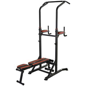 Aparat pentru sport pentru multe tipuri de exercitii, 92x178x200-236cm rosu HOMCOM | Aosom Romania imagine