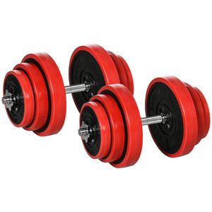 HOMCOM Set Greutăți 40KG pentru Gantere Ajustabile Antrenament Sport Acasă | Aosom Romania imagine