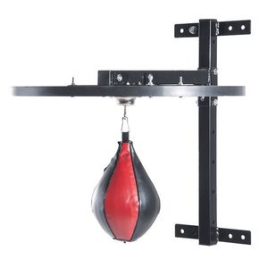 HOMCOM Platformă Antrenament Box cu Speed Ball Φ21 cm, Punchball Reglabil pentru Box, Fitness, 43x97x109cm, Gri și Negru | Aosom Romania imagine