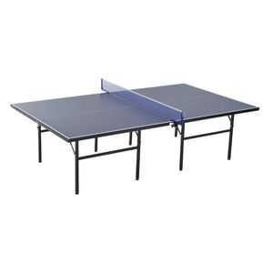 HOMCOM Masa de Ping Pong Pliabila pentru Interior si Exterior in Lemn MDF si Otel, Albastru Inchis 152.5x274x76cm | Aosom Romania imagine