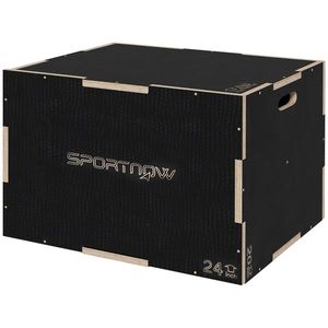 SPORTNOW Cutie Plyometrică 3-in-1 din Lemn Antiderapant, Ideală pentru Fitness Acasă, Dimensiuni 76/61/51cm | Aosom România imagine