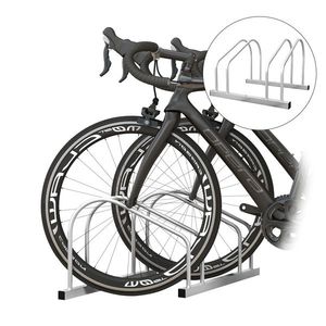 SPORTNOW Rastel pentru 2 Biciclete din Oțel, Suport de Biciclete cu Poziție Reglabilă, 50x34x27, 5 cm, Argintiu | Aosom Romania imagine