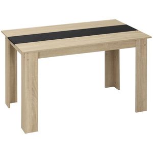 HOMCOM Masă de Dining pentru 4-6 Persoane, Masă de Bucătărie Modernă din Lemn, 120x69x75 cm, Lemn Natural | Aosom Romania imagine