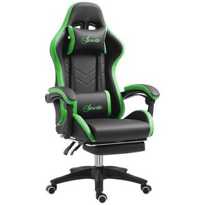 Vinsetto Scaun Gaming cu Înălțime Reglabilă, Scaun Gaming Ergonomic cu Spătar Rabatabil, 65x65x121-129 cm, Negru | Aosom Romania imagine