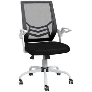 Vinsetto Scaun de Birou Ergonomic cu Înălțime Reglabilă și Brațe Rabatabile Pivotant la 360°, 62, 5x55x94-104 cm, Negru | Aosom Romania imagine