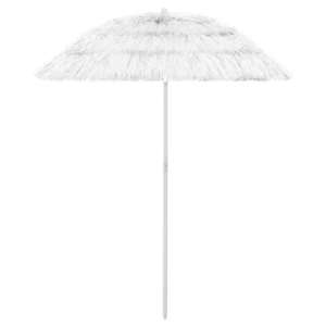 vidaXL Umbrelă de soare de plajă Hawaii, alb, 180 cm imagine