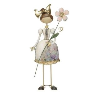 Statueta Daisy Girl din metal mov 28x12x62 cm imagine