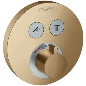 Baterie cada - dus termostatata Hansgrohe ShowerSelect cu montaj incastrat necesita corp ingropat bronz periat imagine