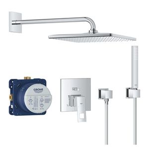 Sistem de dus incastrat Grohe Eurocube cu set de dus Rainshower Mono 310 Cube crom imagine