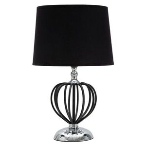 Lampa de masa Darky Silver, Mauro Ferretti, Ø28 x 44.5 cm, 1 x E27, 40W, fier/PVC/textil imagine