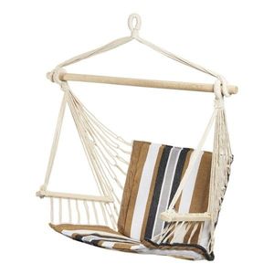 Hamac tip scaun Retro Stripes, Heinner, 94x50 cm, maro imagine