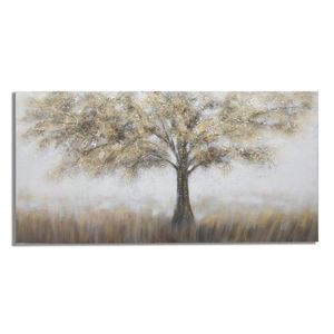 Tablou decorativ Tree Dark - A, Mauro Ferretti, 70x140 cm, pictat manual, canvas/lemn de pin imagine