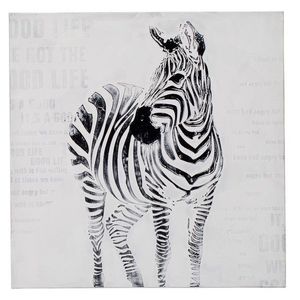 Tablou decorativ Zebra -B, Mauro Ferretti, 80x80 cm, canvas pictat manual imagine