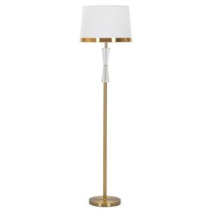 Lampadar Cristal, Mauro Ferretti, Ø40 x 153 cm, 1 x E27, 40W, fier/sticla/textil, auriu/alb imagine