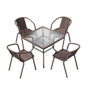 Set mobilier pentru exterior, 5 piese Erzin, Heinner, otel, multicolor imagine