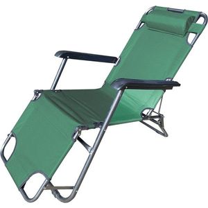 Sezlong pliabil cu tetiera Simple, Heinner, 153x60x79cm, verde imagine