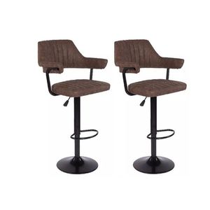 Set 2 scune de bar Vintage, Heinner, 56x48x106 cm, metal, maro imagine