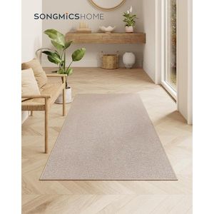 Covor antiderapant Vasagle Faux Jute, 80x150 cm, lavabil la masina, imitatie iuta, maro imagine