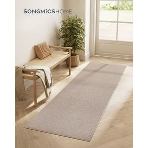 Covor antiderapant Vasagle Faux Jute, 80x200 cm, lavabil la masina, imitatie iuta, maro imagine