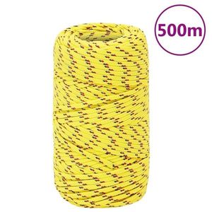 vidaXL Frânghie de barcă, galben, 2 mm, 500 m, polipropilenă imagine