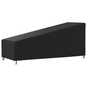 vidaXL Husă pentru șezlong, negru, 195x76x40/80 cm, Oxford 420D imagine