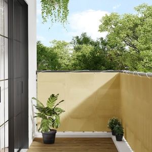 vidaXL Paravan de balcon, nisipiu, 120x1000 cm, 100% poliester oxford imagine