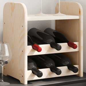 Suport sticle de vin pentru 25 de sticle, lemn imagine