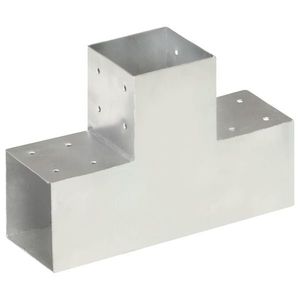 vidaXL Conector de grindă, formă T, 101 x 101 mm, metal galvanizat imagine