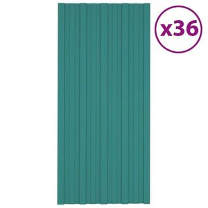 vidaXL Panouri pentru acoperiș 36 buc. verde 100x45 cm oțel galvanizat imagine