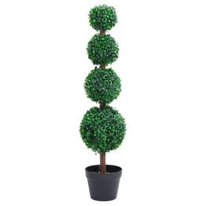 vidaXL Plantă artificială cimișir cu ghiveci, verde, 90cm, formă minge imagine