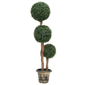 vidaXL Plantă artificială cimișir cu ghiveci verde 119cm formă minge imagine