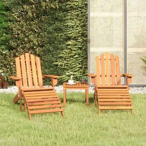 vidaXL Set mobilier de grădină Adirondack, 3 piese, lemn masiv acacia imagine