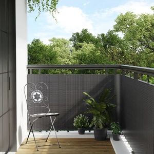 vidaXL Paravan pentru balcon, antracit, 500x80 cm, poliratan imagine