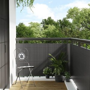 vidaXL Paravan pentru balcon, antracit, 500x100 cm, poliratan imagine