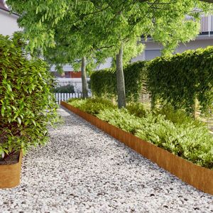 vidaXL Borduri de gazon 10 buc. 20x103 cm oțel Corten flexibil imagine