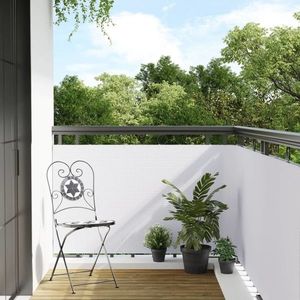 vidaXL Paravan Balcon Alb 600x80 cm Poly Rattan imagine