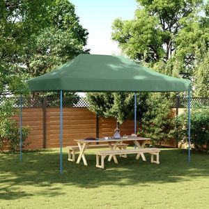 vidaXL Cort de petrecere pliabil Pop-Up, verde, 410x279x315 cm imagine